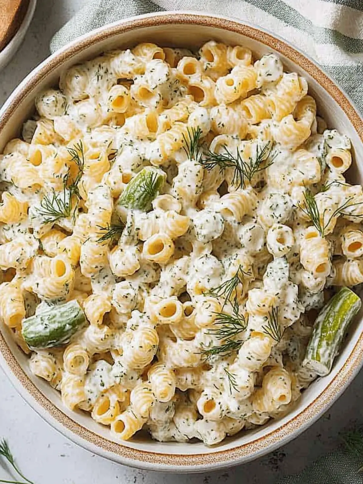 Tangy Dill Pickle Pasta Salad Perfect for Summer Gatherings 4 Dill Pickle Pasta Salad