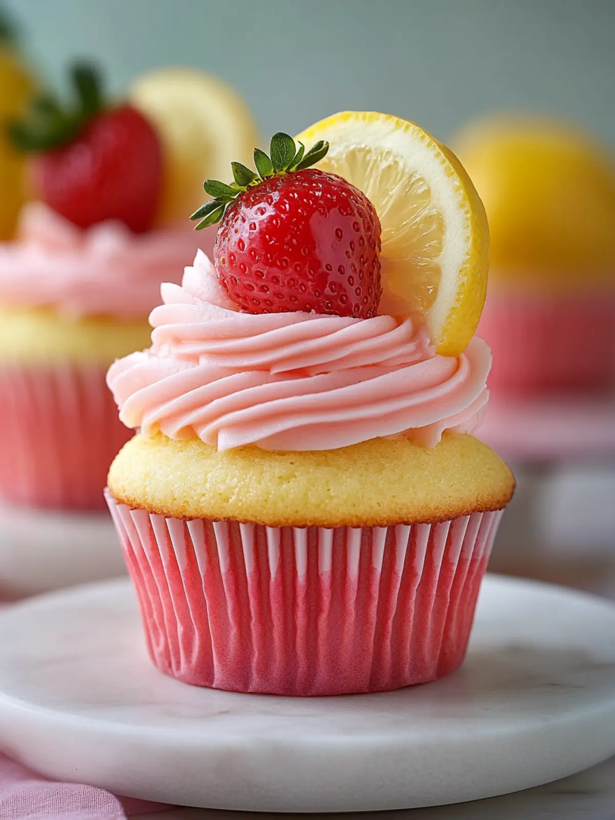 Delicious Strawberry Lemonade Cupcakes for Sunny Days 2 Strawberry Lemonade Cupcakes