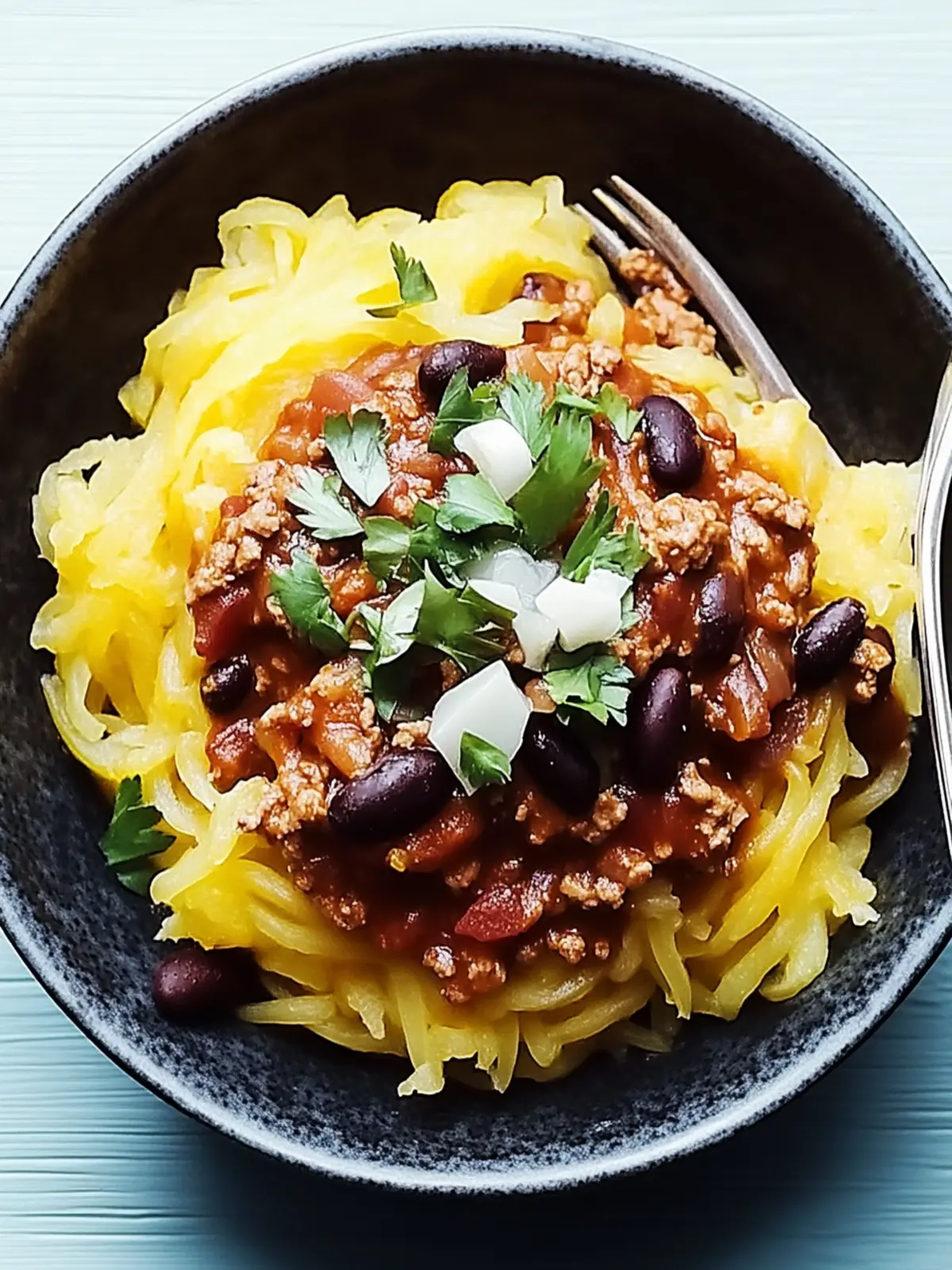 Warm Up with Spiced Turkey Chili over Roasted Spaghetti Squash 2 Warm Up with Spiced Turkey Chili over Roasted Spaghetti Squash