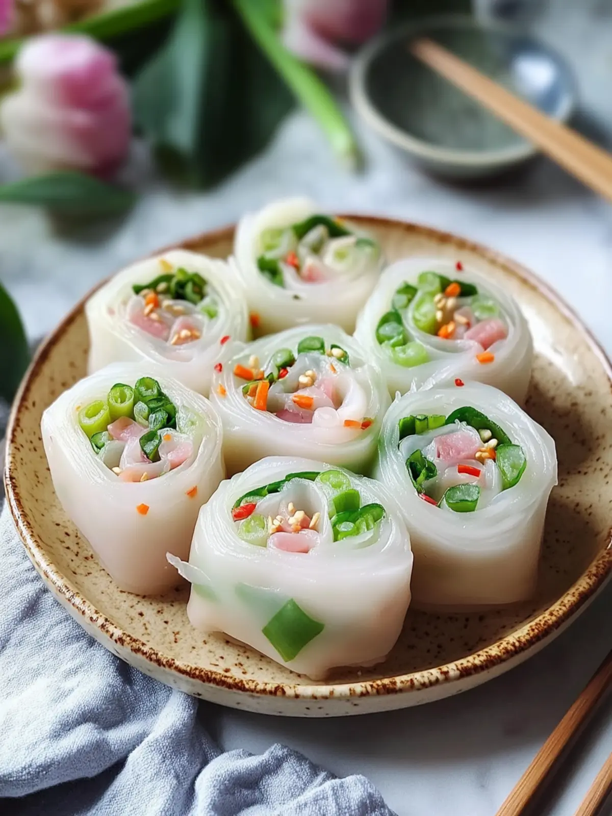 Fluffy Chinese Flower Rolls with Scallions and Ham Delight 2 Irresistibly Soft Chinese Flower Rolls with Scallions and Ham