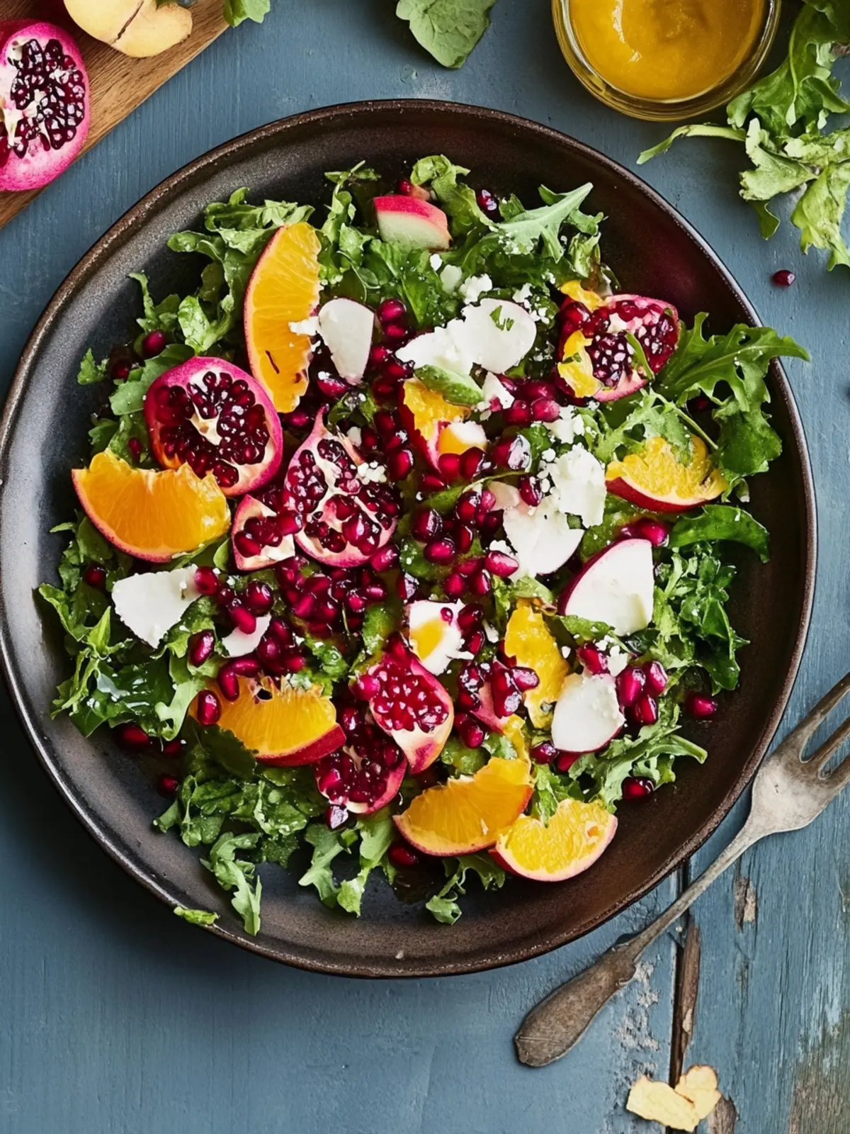 Harvest Salad with Pickled Pomegranate Seeds for Fall Flavor 3 Harvest Salad with Pickled Pomegranate Seeds for a Flavor Boost