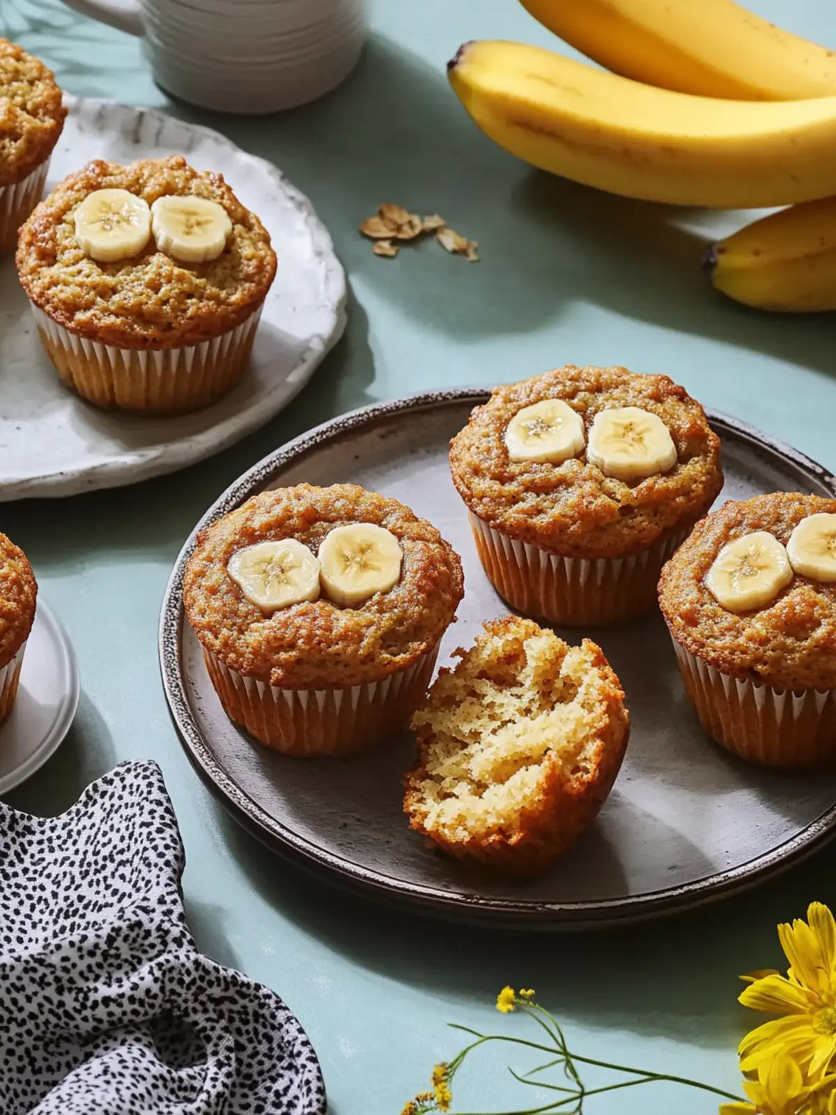 Delicious Banana Muffins Warm from Your Oven in 35 Minutes 3 Banana Muffins