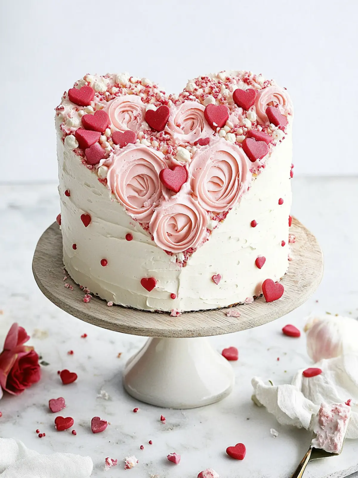 Heart Covered Valentine Cake: Impress with a Sweet Surprise 5 Heart Covered Valentine Cake