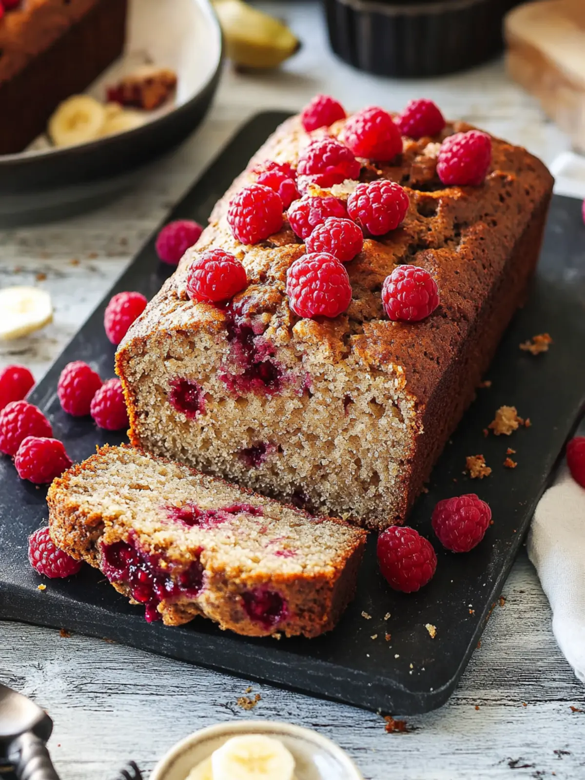 Gluten-Free Banana Bread with Raspberries for Pure Bliss 2 Gluten Free Banana Bread With Raspberries