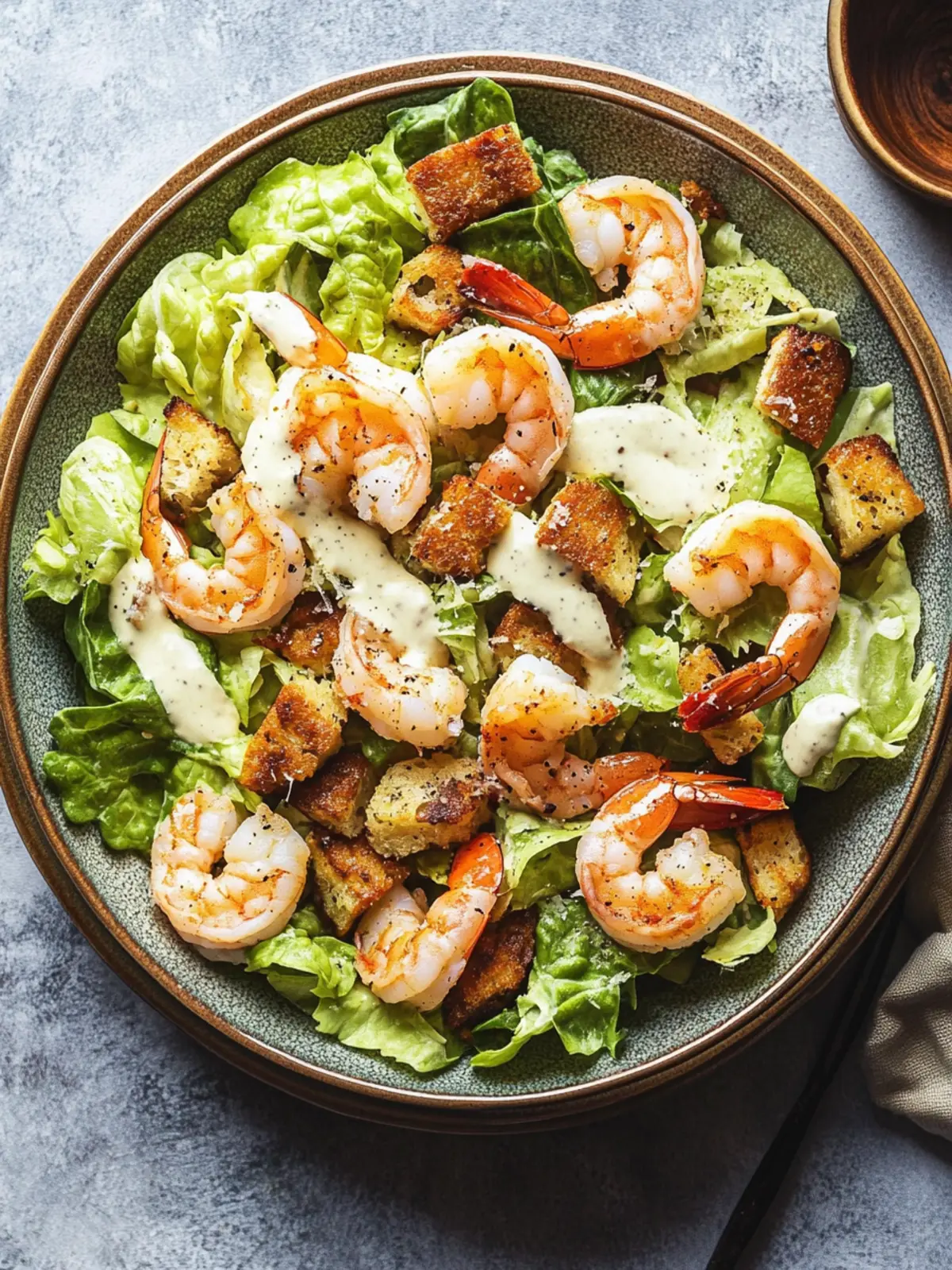 Shrimp Caesar Salad with Creamy Homemade Dressing to Wow You 2 Shrimp Caesar Salad