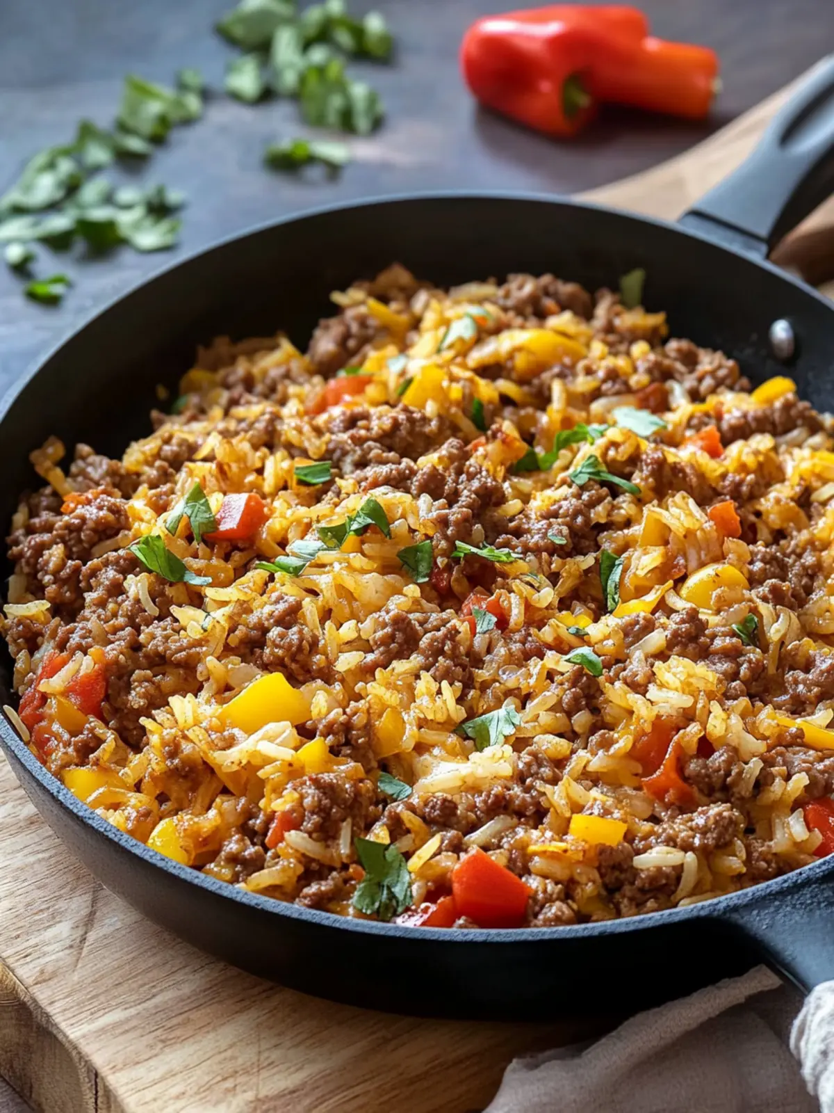 Savory Ground Beef and Rice Skillet Ready in 30 Minutes 2 Ground Beef and Rice Skillet