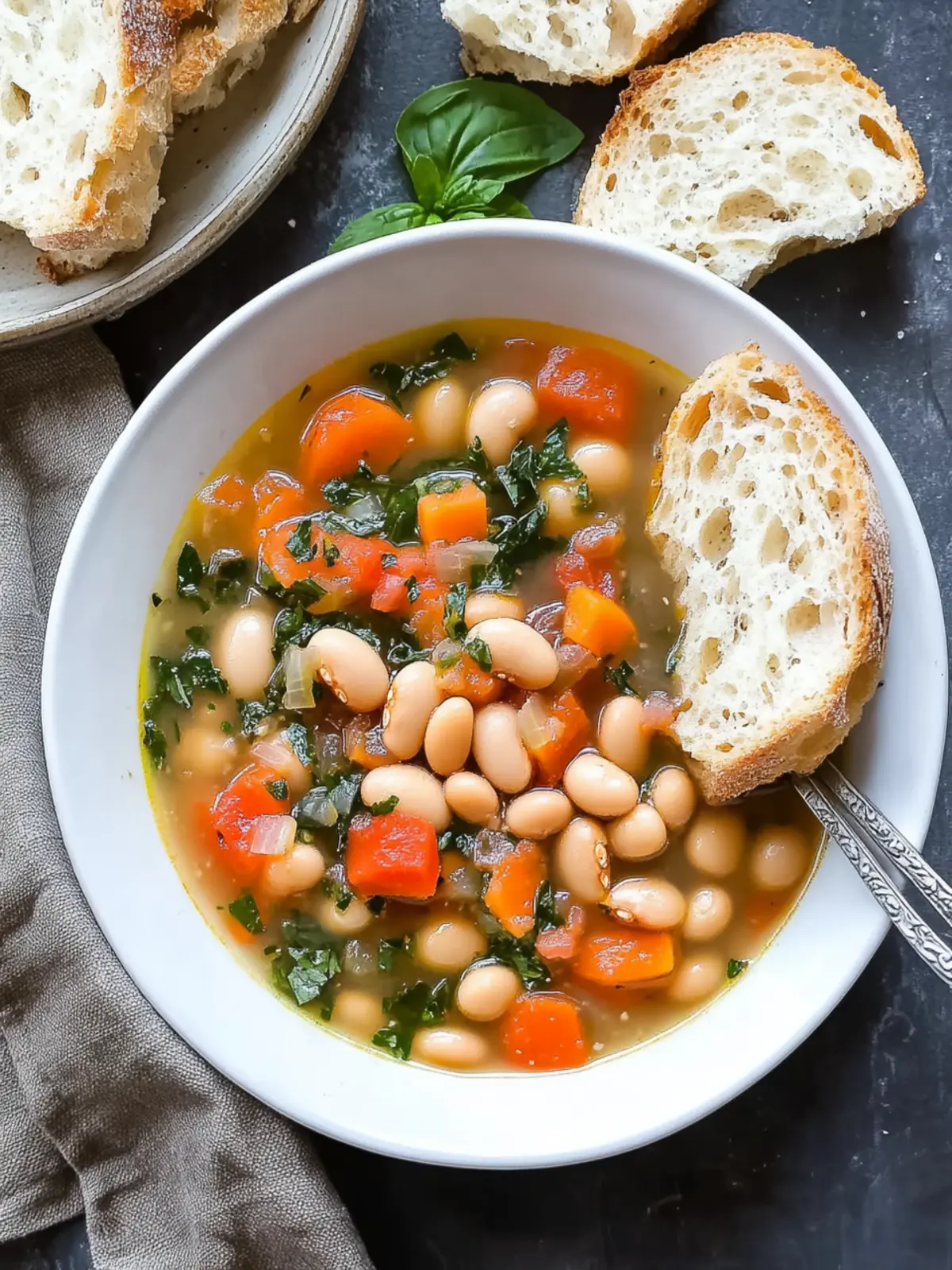 Savory Easy Tuscan Bean Soup Ready in 50 Minutes! 3 Easy Tuscan Bean Soup