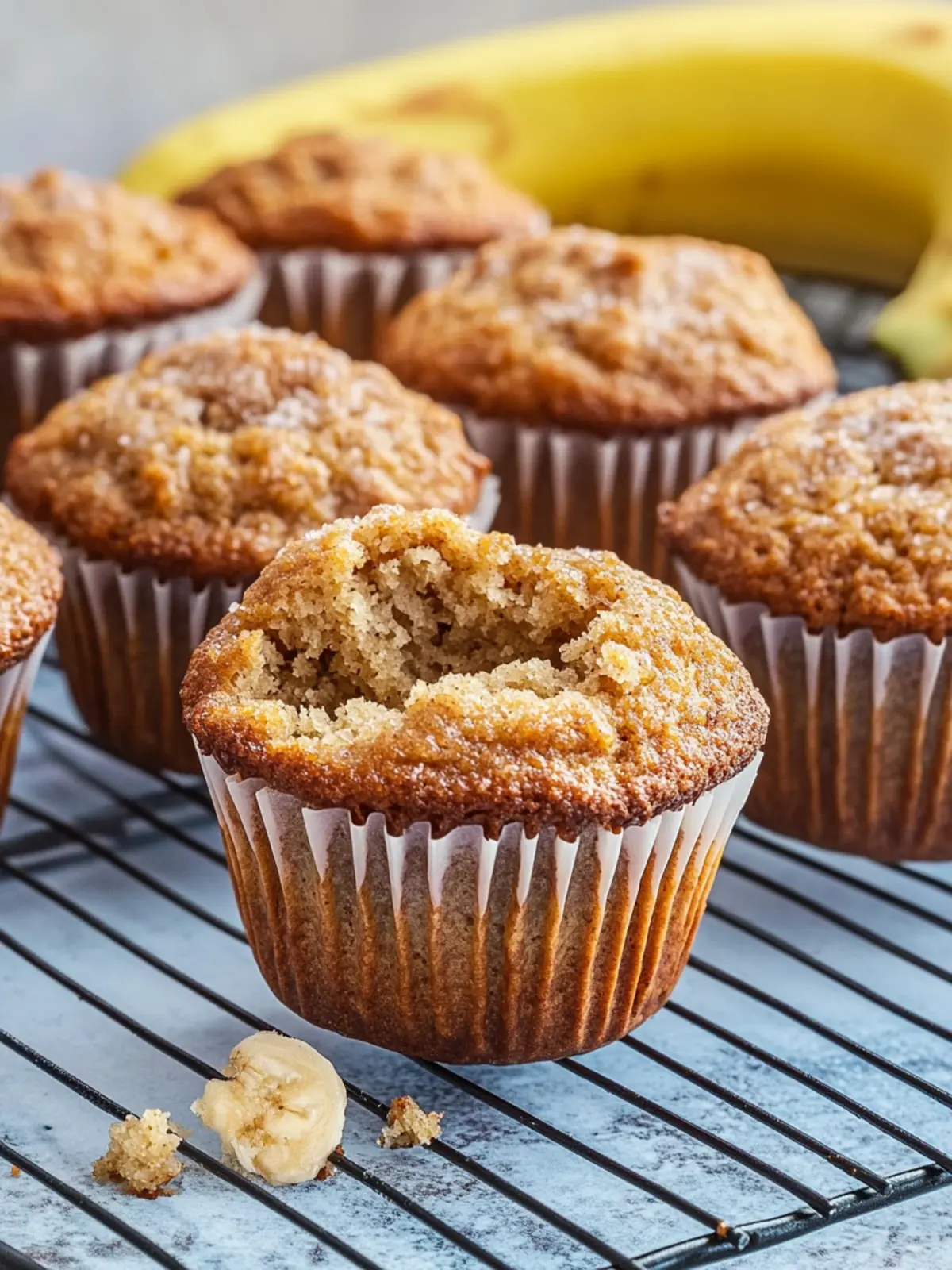 Delightful Homemade Banana Bread Muffins with Crunchy Topping 4 Homemade Banana Bread Muffins