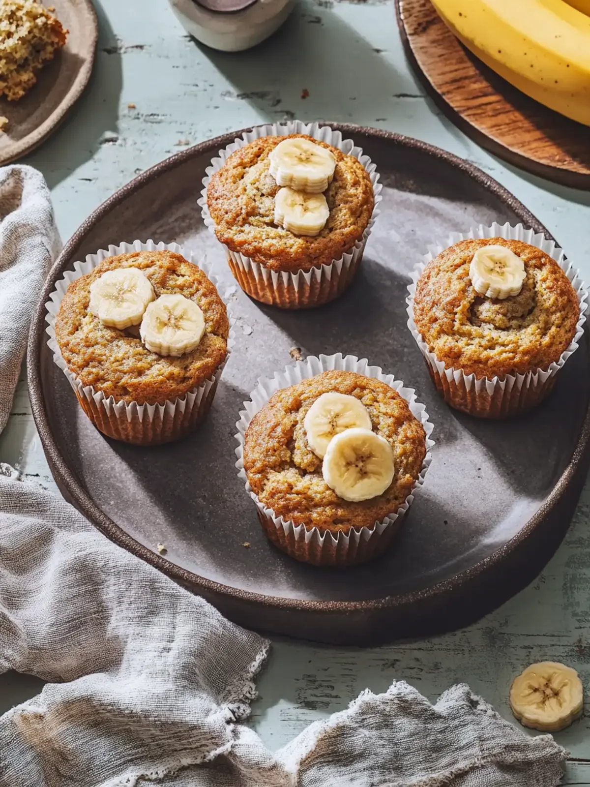 Delicious Banana Muffins Warm from Your Oven in 35 Minutes 4 Banana Muffins