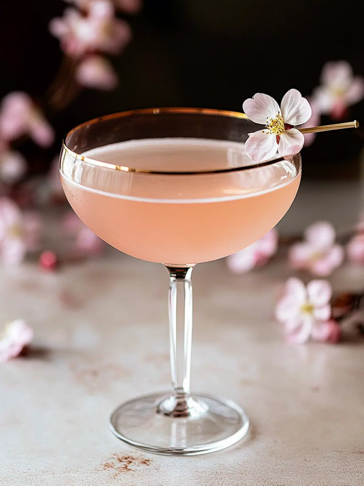 Delightful Pink Cherry Blossom Maraschino Liqueur Cocktail 4 The Pink Cherry Blossom Maraschino Liqueur Cocktail