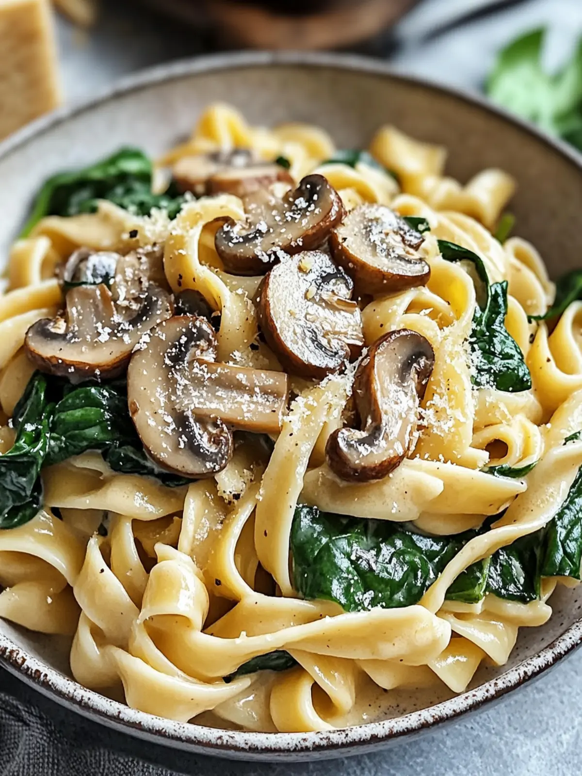 Creamy Spinach Mushroom Pasta Ready in 30 Minutes You'll Love 5 Creamy Spinach Mushroom Pasta Ready in 30 Minutes!