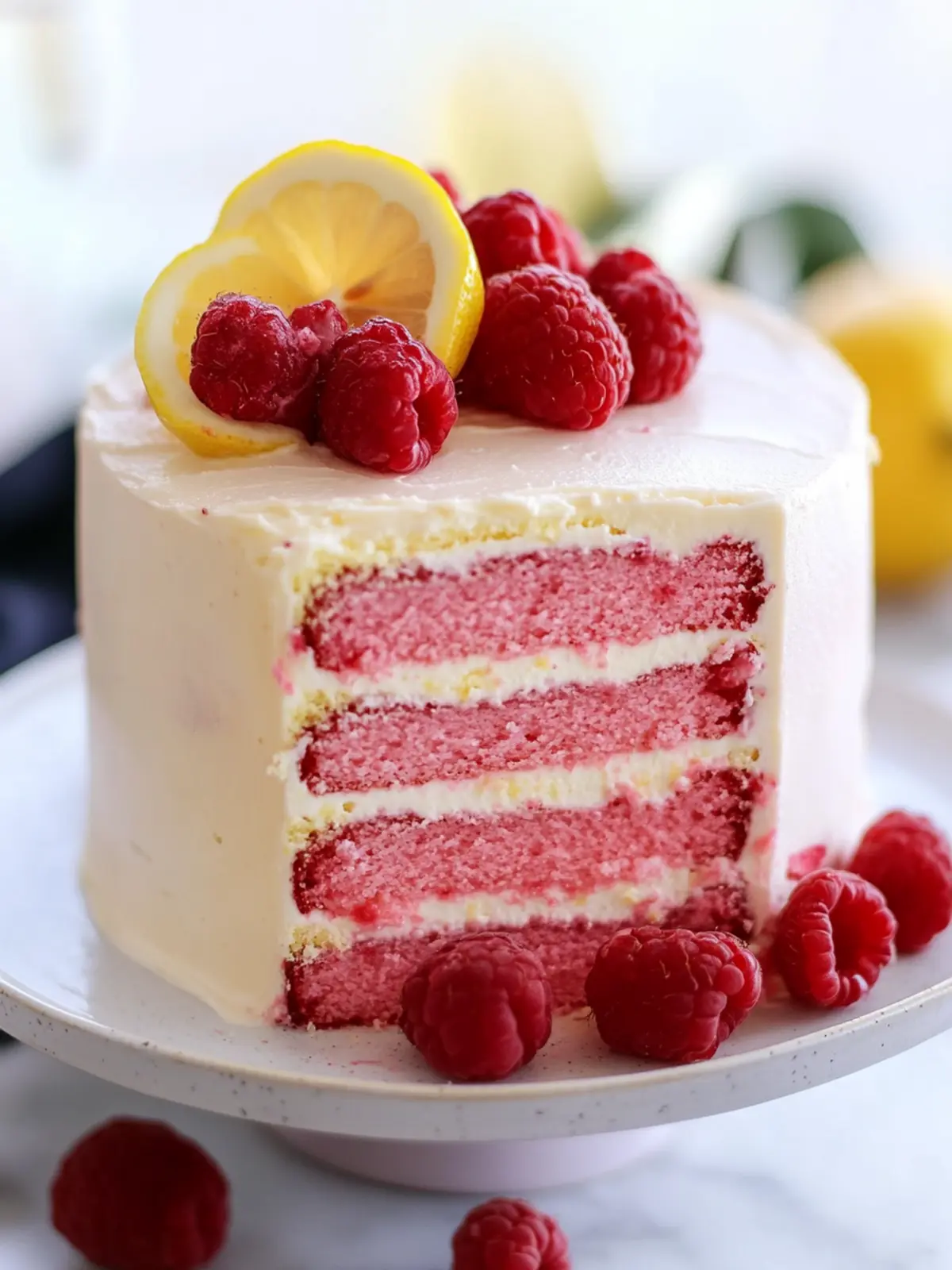 Lemon Raspberry Layer Cake That Celebrates Spring Flavors 5 Lemon Raspberry Layer Cake