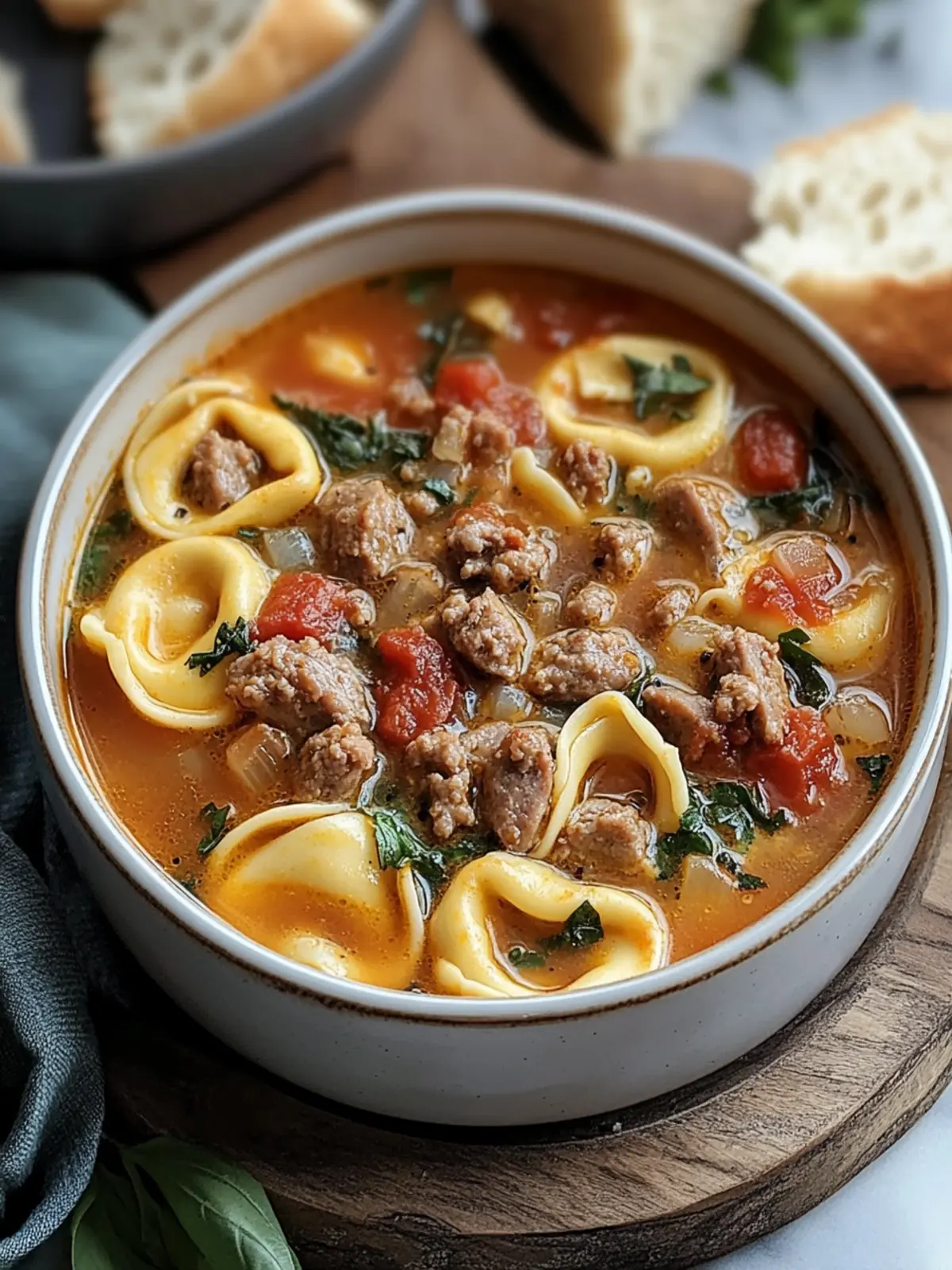 Spicy Italian Sausage and Tortellini Soup to Warm Your Soul 4 Spicy Italian Sausage and Tortellini Soup to Warm Your Soul