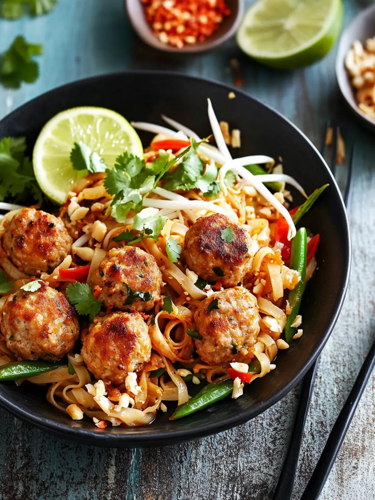 Savory Turkey Meatball Pad Thai in Just 30 Minutes 3 Turkey Meatball Pad Thai