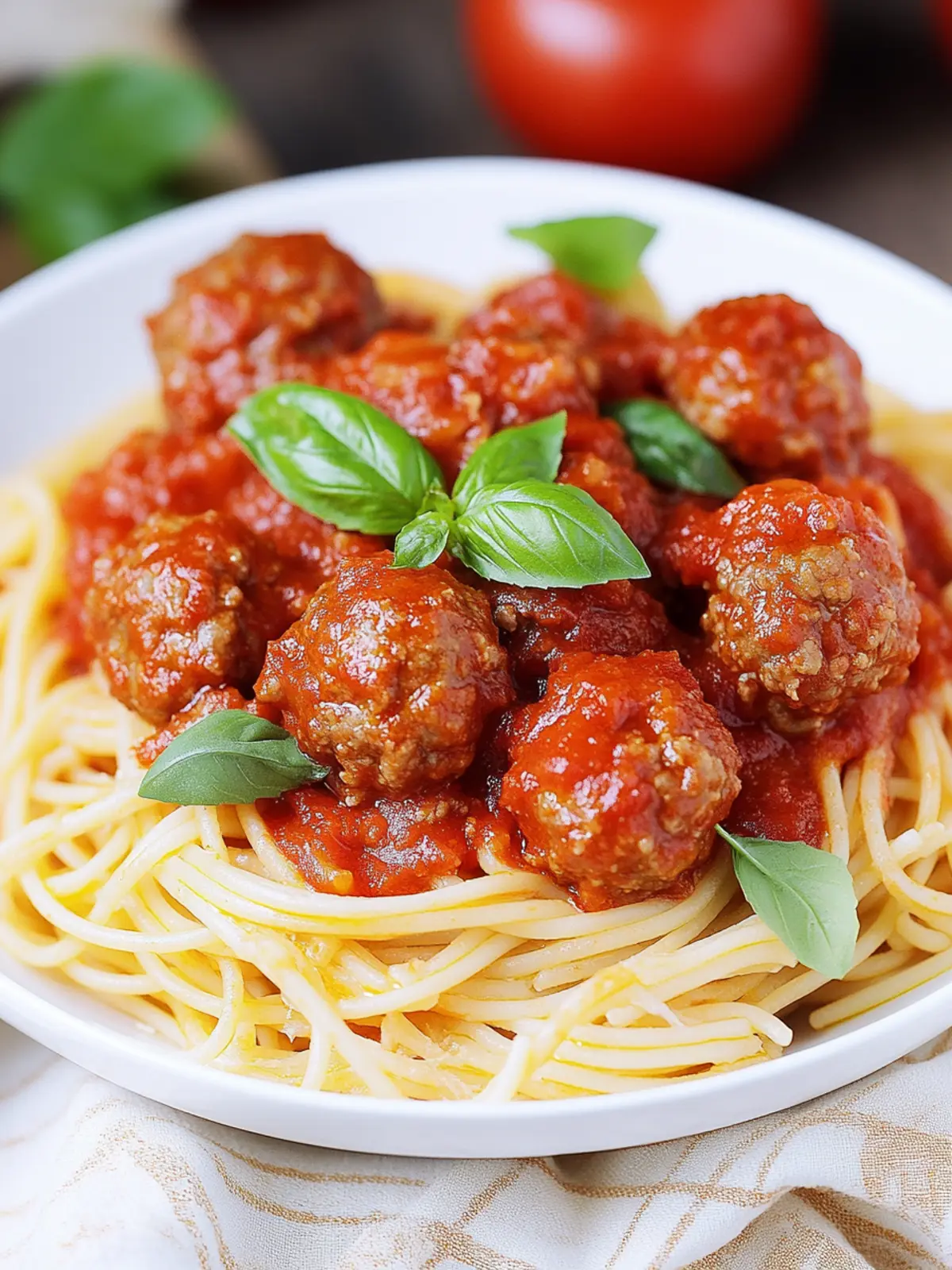 Savory Spaghetti and Meatballs: A Family Favorite Recipe 4 Spaghetti and Meatballs (Pasta with Tomato Sauce and Meatballs)
