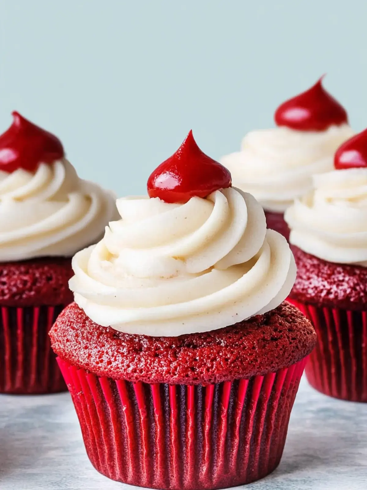 Decadent Red Velvet Cupcakes with Creamy Mascarpone Frosting 4 Red Velvet Cupcakes