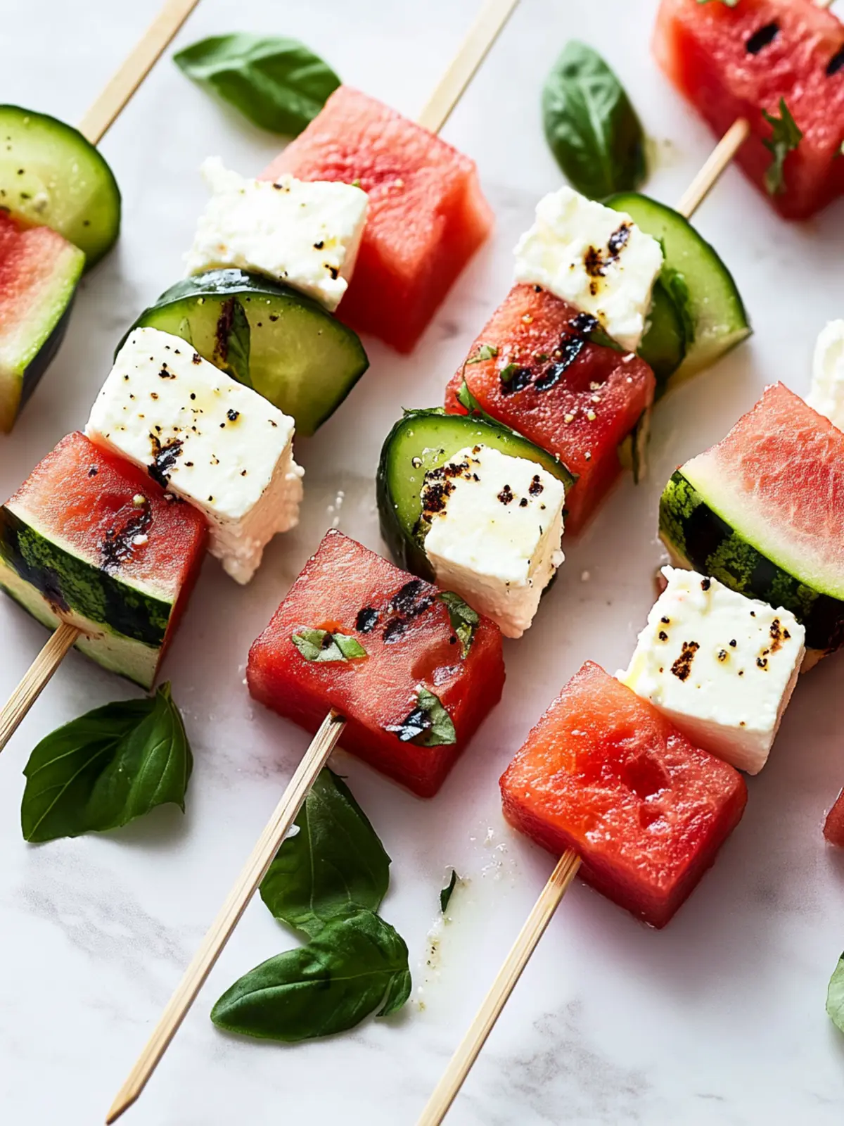 Zesty Watermelon Feta Skewers: Your Summer Party Essential 2 Watermelon Feta Skewers