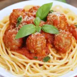 Savory Spaghetti and Meatballs: A Family Favorite Recipe 9 Spaghetti and Meatballs (Pasta with Tomato Sauce and Meatballs)