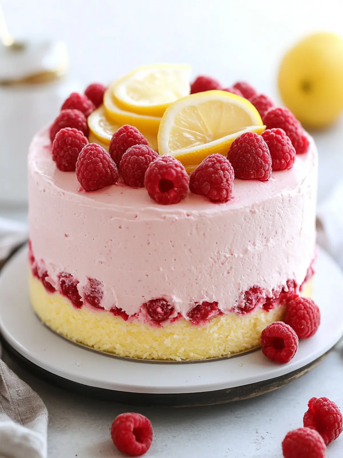 Lemon Raspberry Layer Cake That Celebrates Spring Flavors 3 Lemon Raspberry Layer Cake