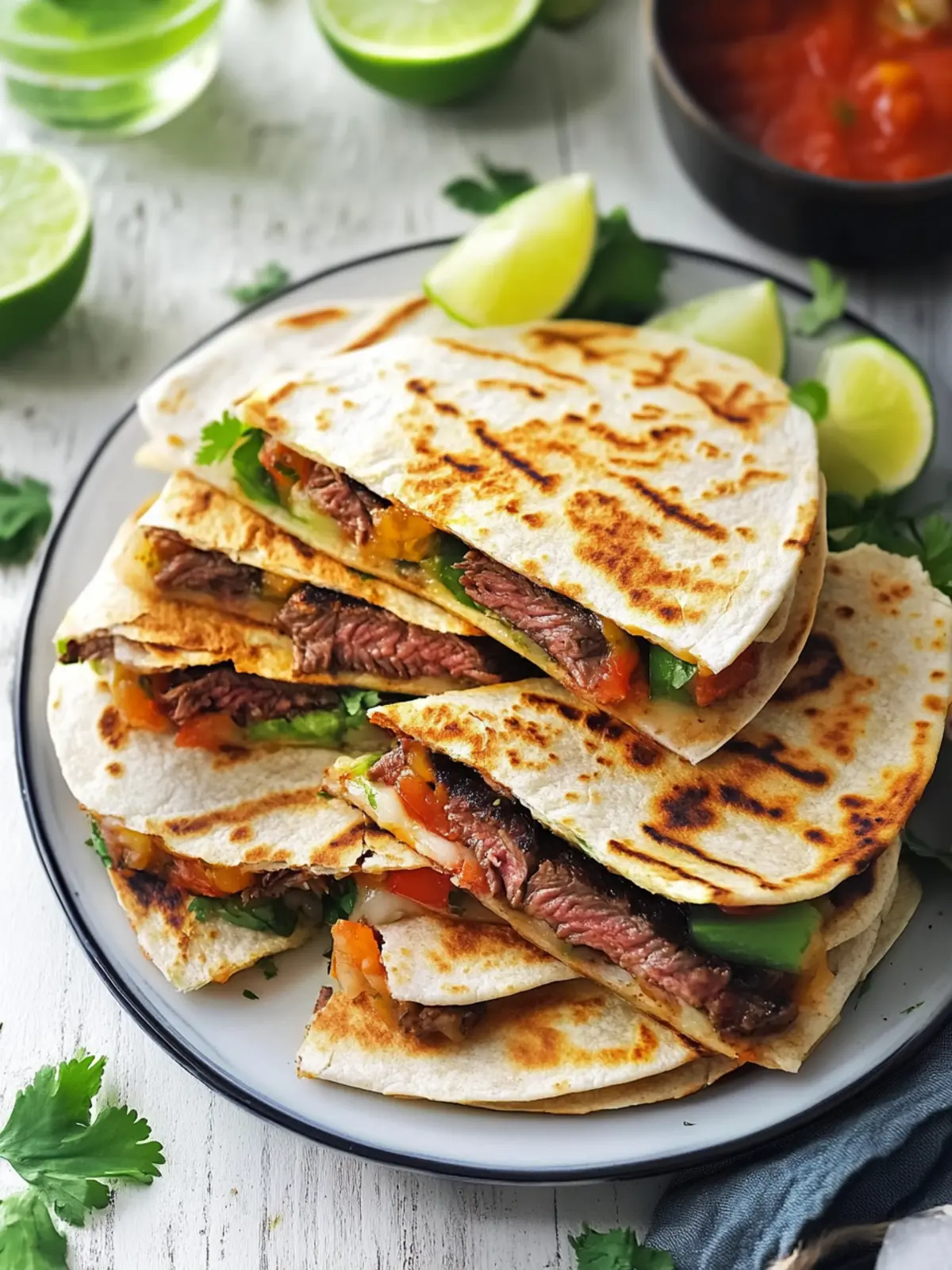 Savory Beef Steak Quesadillas Ready in 20 Minutes! 3 Beef Steak Quesadillas