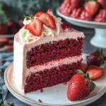 Irresistible Strawberry Red Velvet Cake with Creamy Frosting 2 Strawberry Red Velvet Cake with Creamy Strawberry Frosting