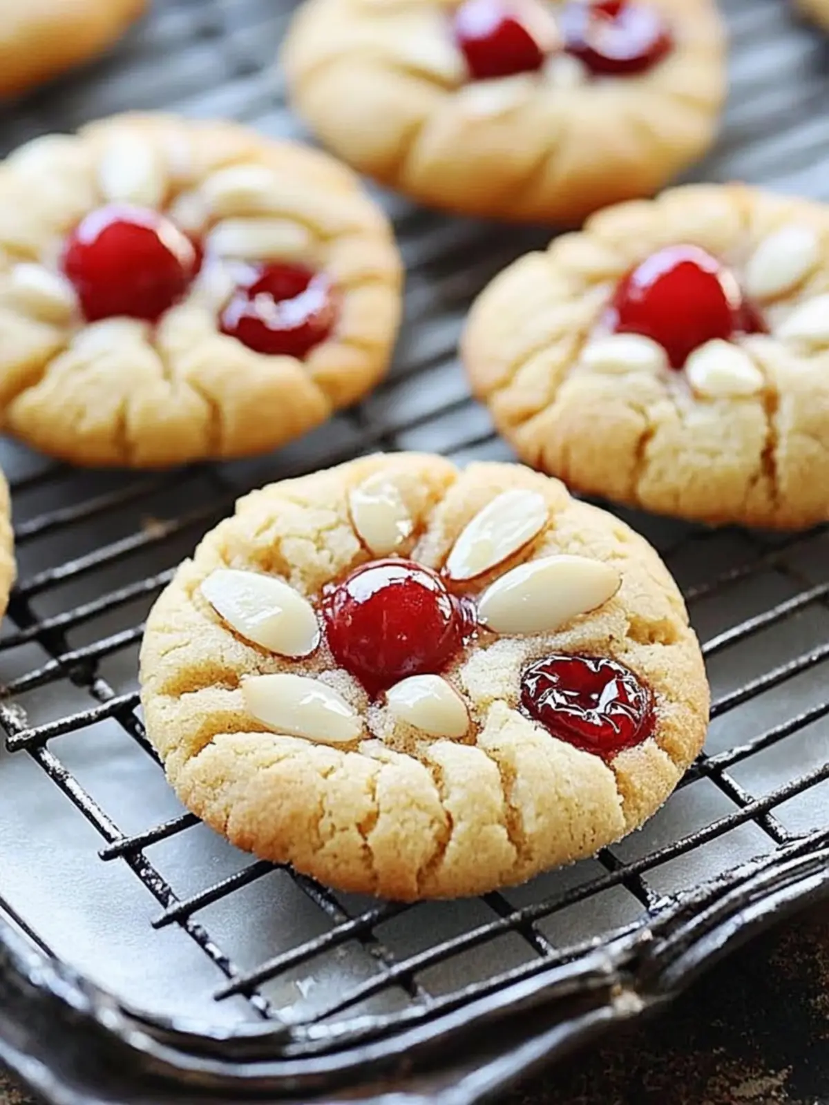 Cherry Almond Cookies: Chewy Bliss with a Creamy Surprise 5 Cherry Almond Cookies