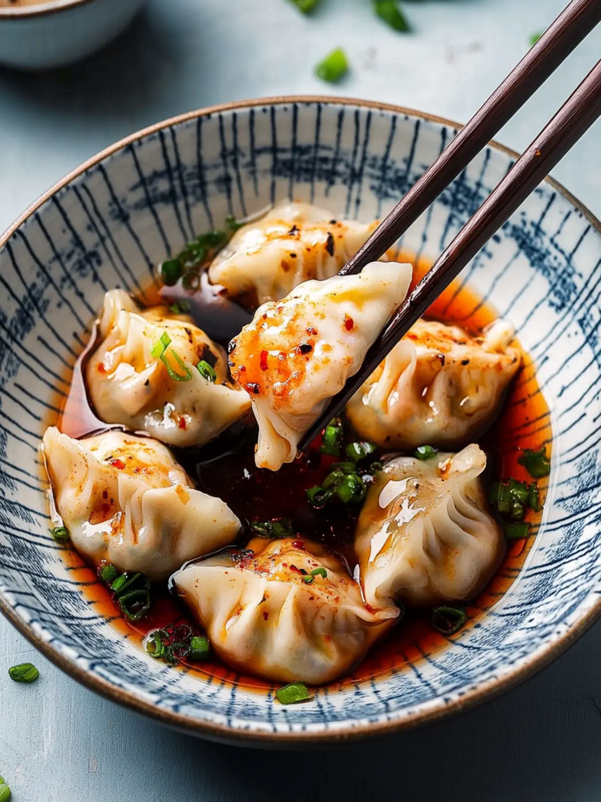 Delicious Prawn Dumplings in Red Oil for a Flavor Explosion 4 Prawn Dumplings in Red Oil