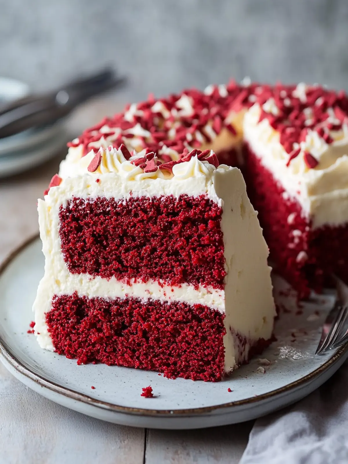 Decadent Red Velvet Cake with Cream Cheese Frosting Bliss 3 Red Velvet Cake with Cream Cheese Frosting