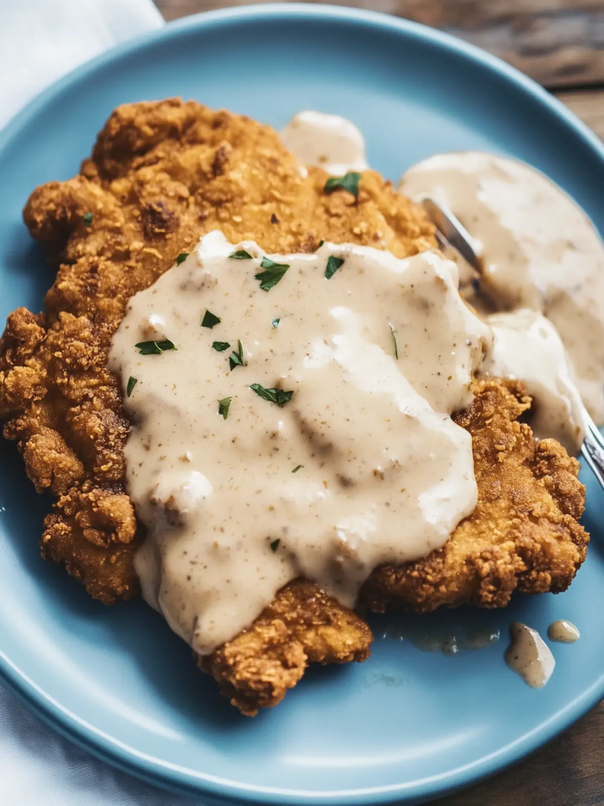 Satisfy Cravings with Chicken Fried Steak and Creamy Gravy 4 Chicken Fried Steak (Breaded Beef Cutlet with Gravy)