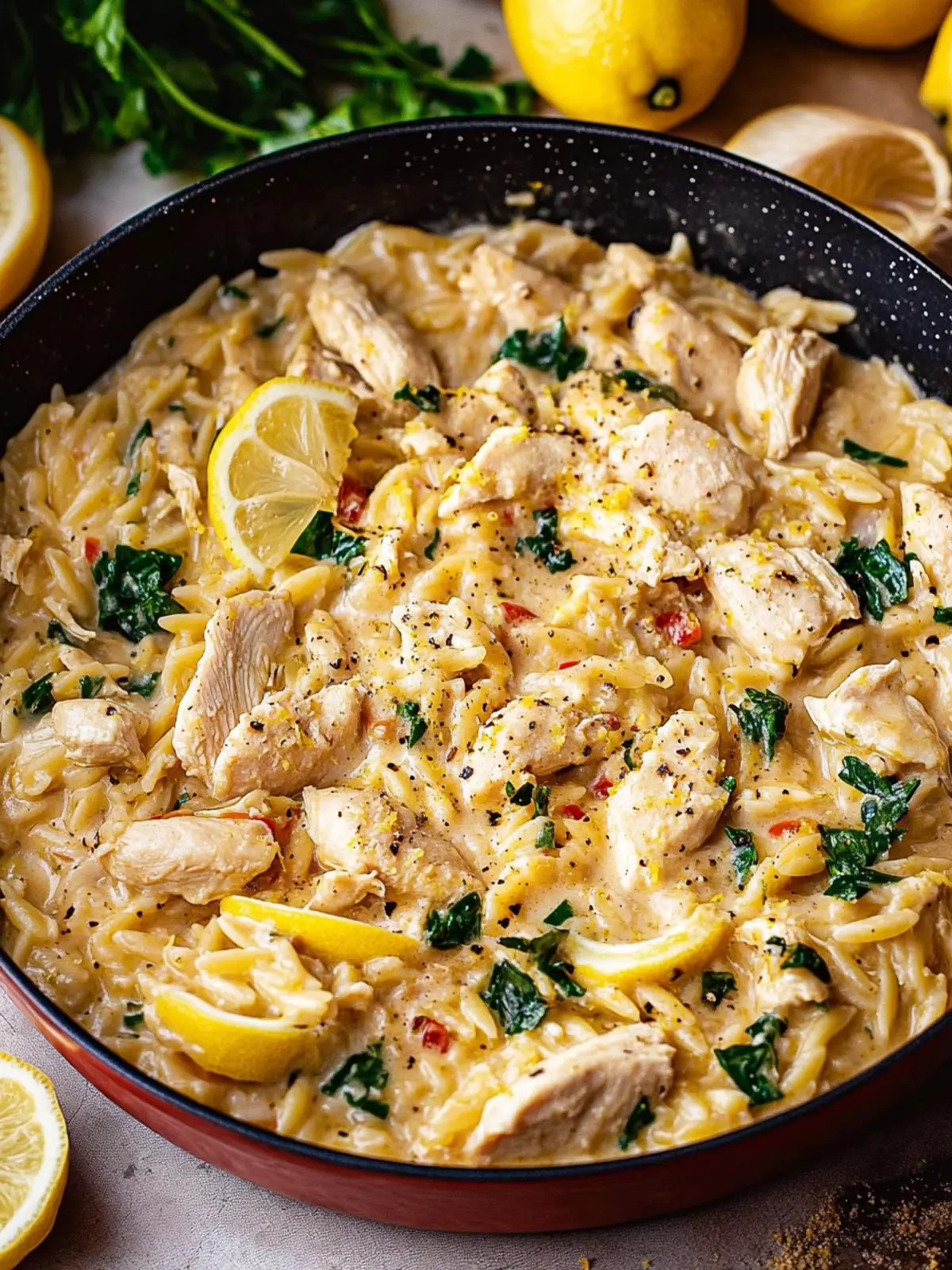 Creamy Lemon Chicken Orzo: A Breeze for Busy Weeknights 2 Creamy Lemon Chicken Orzo