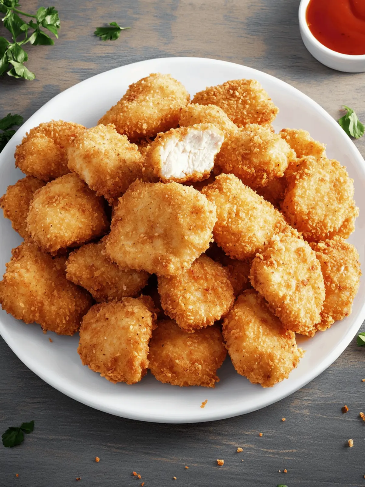 Crispy Chicken Nuggets: Joyful Breaded Chicken Bites at Home 4 Chicken Nuggets (Breaded Chicken Bites)