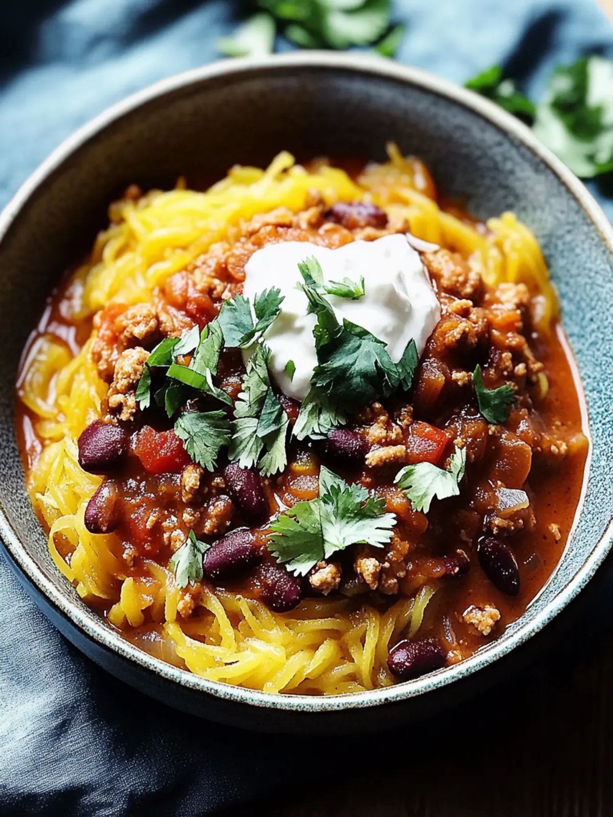 Spiced Turkey Chili with Spaghetti Squash for Cozy Nights 4 Spiced Turkey Chili with Spaghetti Squash for Cozy Nights