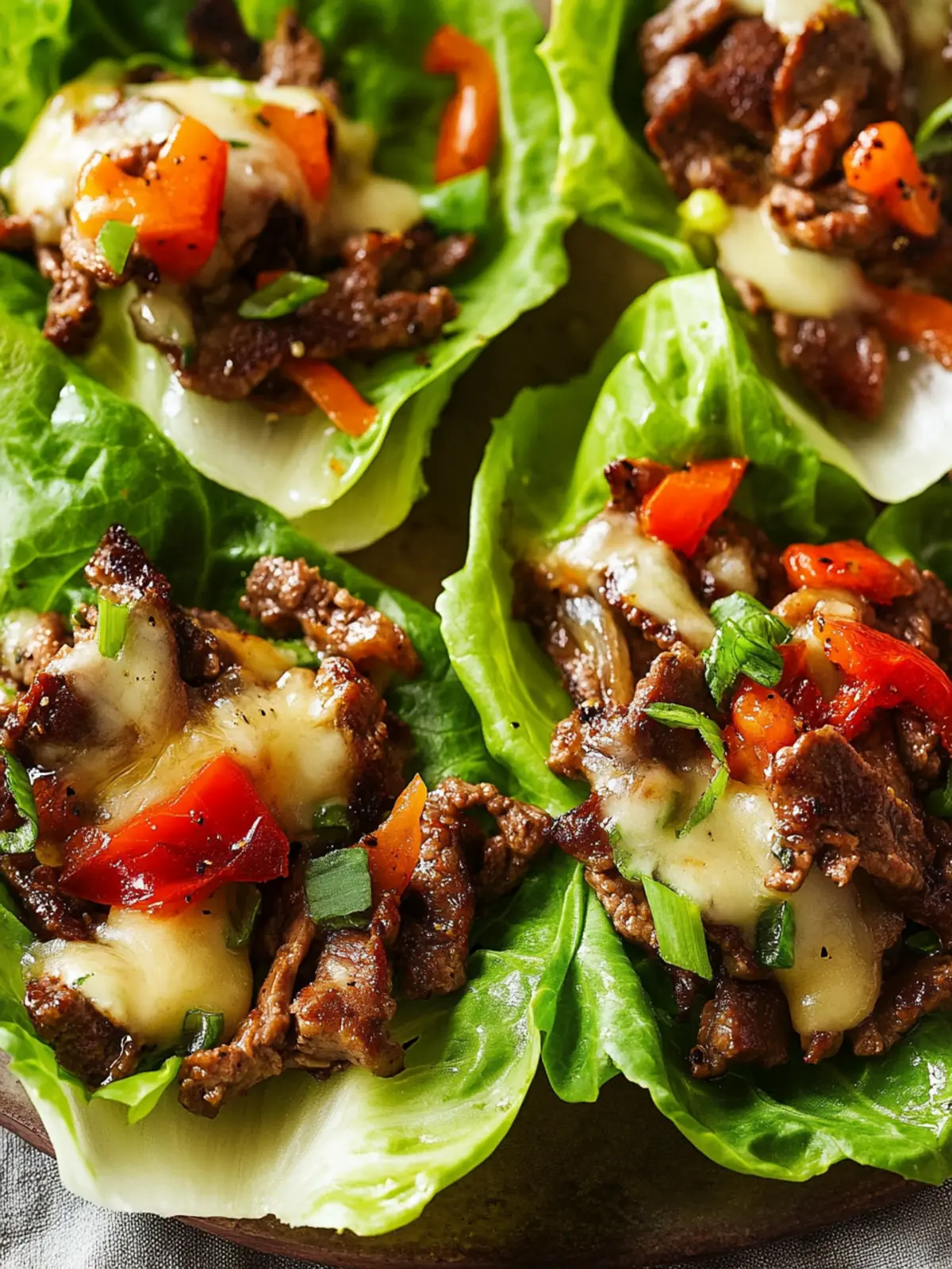 Low-Carb Philly Cheesesteak Lettuce Wraps for Easy Weeknight Dinners 4 Philly Cheesesteak Lettuce Wraps