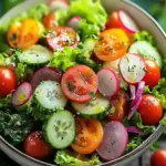 Vibrant Garden Salad with Zesty Dressing for Summer Freshness 3 Garden Salad