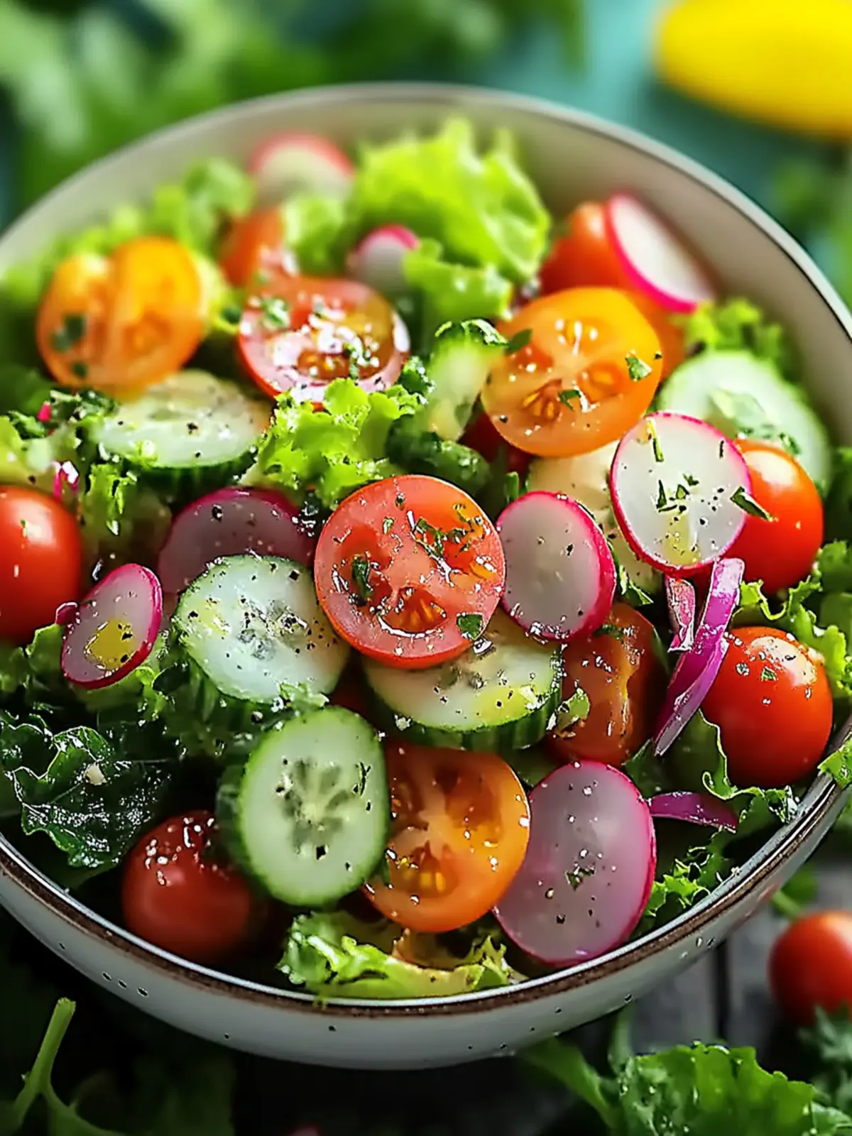 Vibrant Garden Salad with Zesty Dressing for Summer Freshness 5 Garden Salad