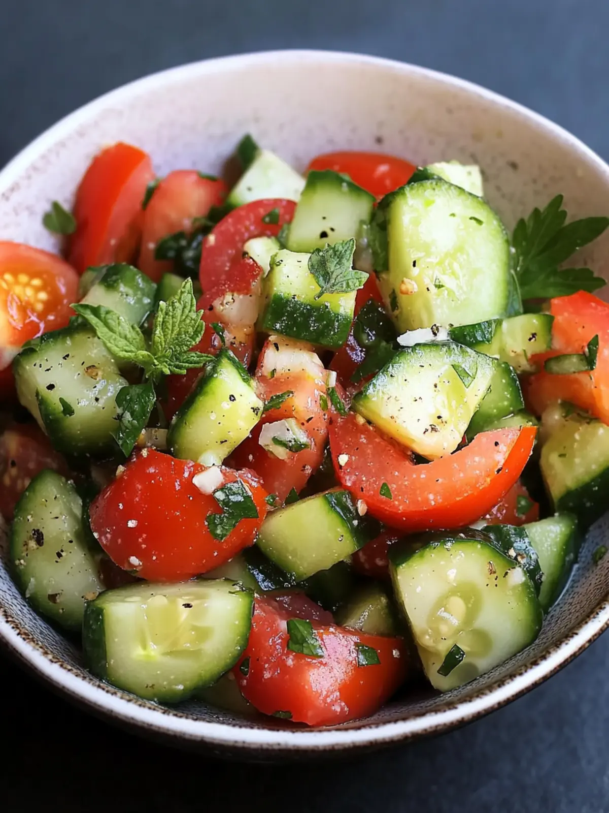 Refresh Your Day with Israeli Tomato and Cucumber Salad 3 Israeli Tomato and Cucumber Salad