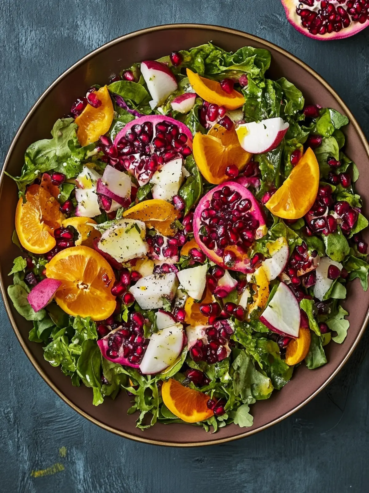 Harvest Salad with Pickled Pomegranate Seeds for Fall Flavor 2 Harvest Salad with Pickled Pomegranate Seeds for a Flavor Boost