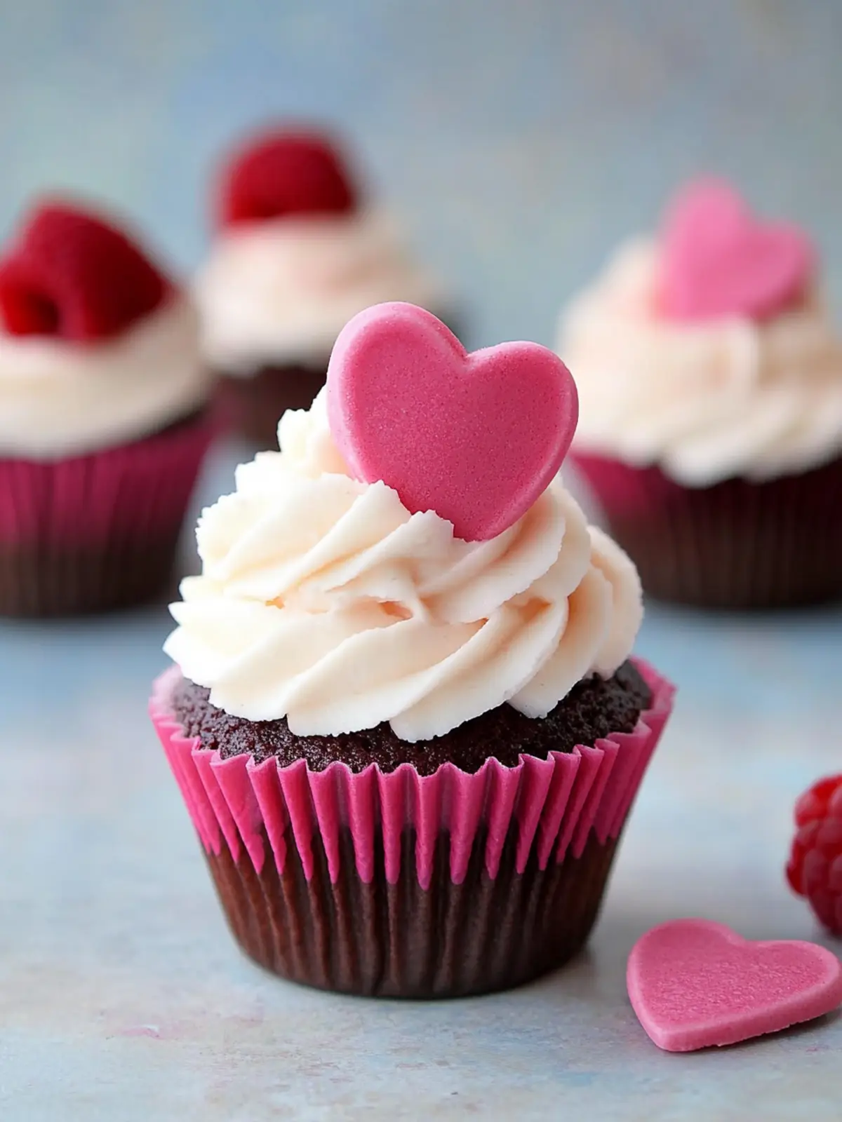 Irresistible Valentine Raspberry Cream Filled Cupcakes to Love 4 Valentine Raspberry Cream Filled Cupcake with a Cupcake