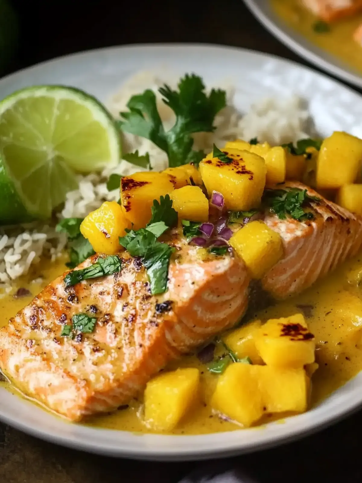 Savor the Flavor: Curry Salmon with Mango in 30 Minutes 4 Curry Salmon with Mango