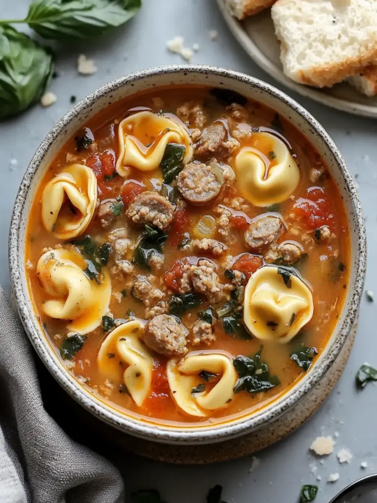 Spicy Italian Sausage and Tortellini Soup to Warm Your Soul