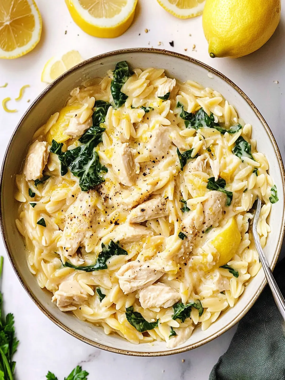 Creamy Lemon Chicken Orzo: A Breeze for Busy Weeknights 3 Creamy Lemon Chicken Orzo