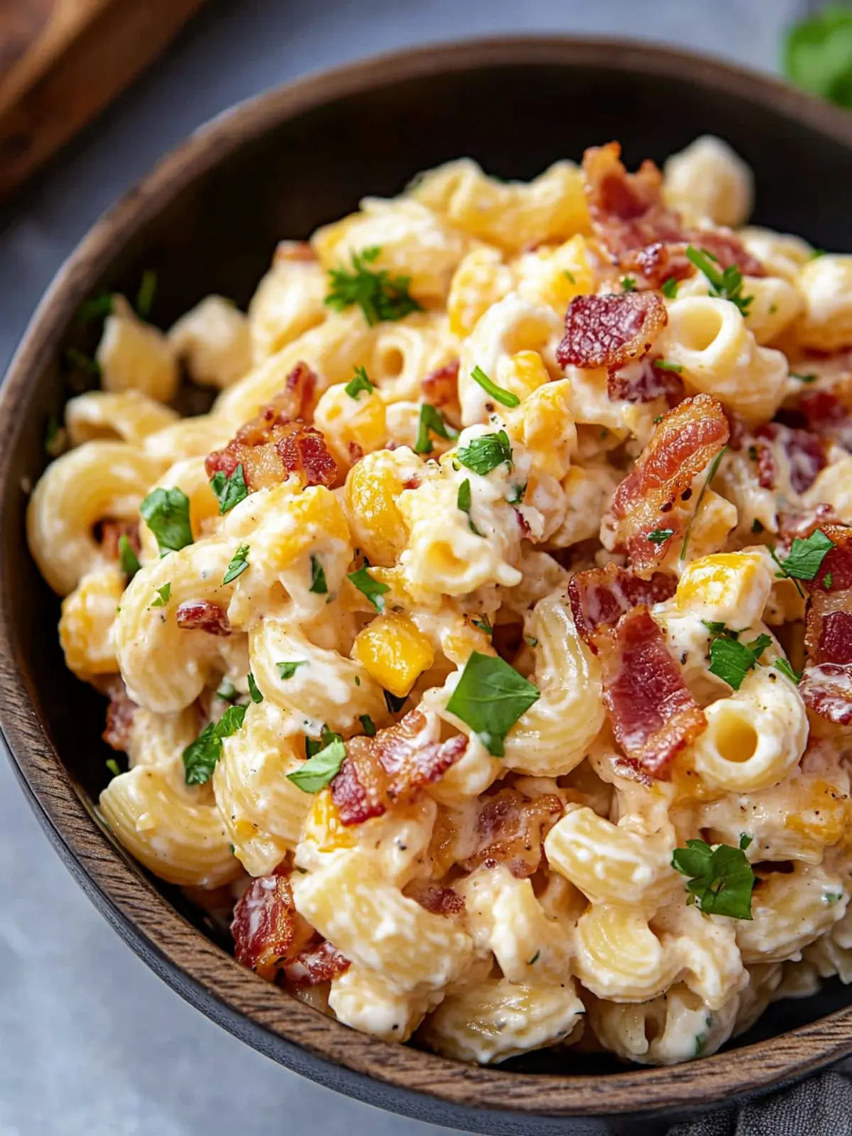 Creamy Bacon Cheddar Ranch Pasta Salad for Summer Fun 2 Creamy Bacon Cheddar Ranch Pasta Salad