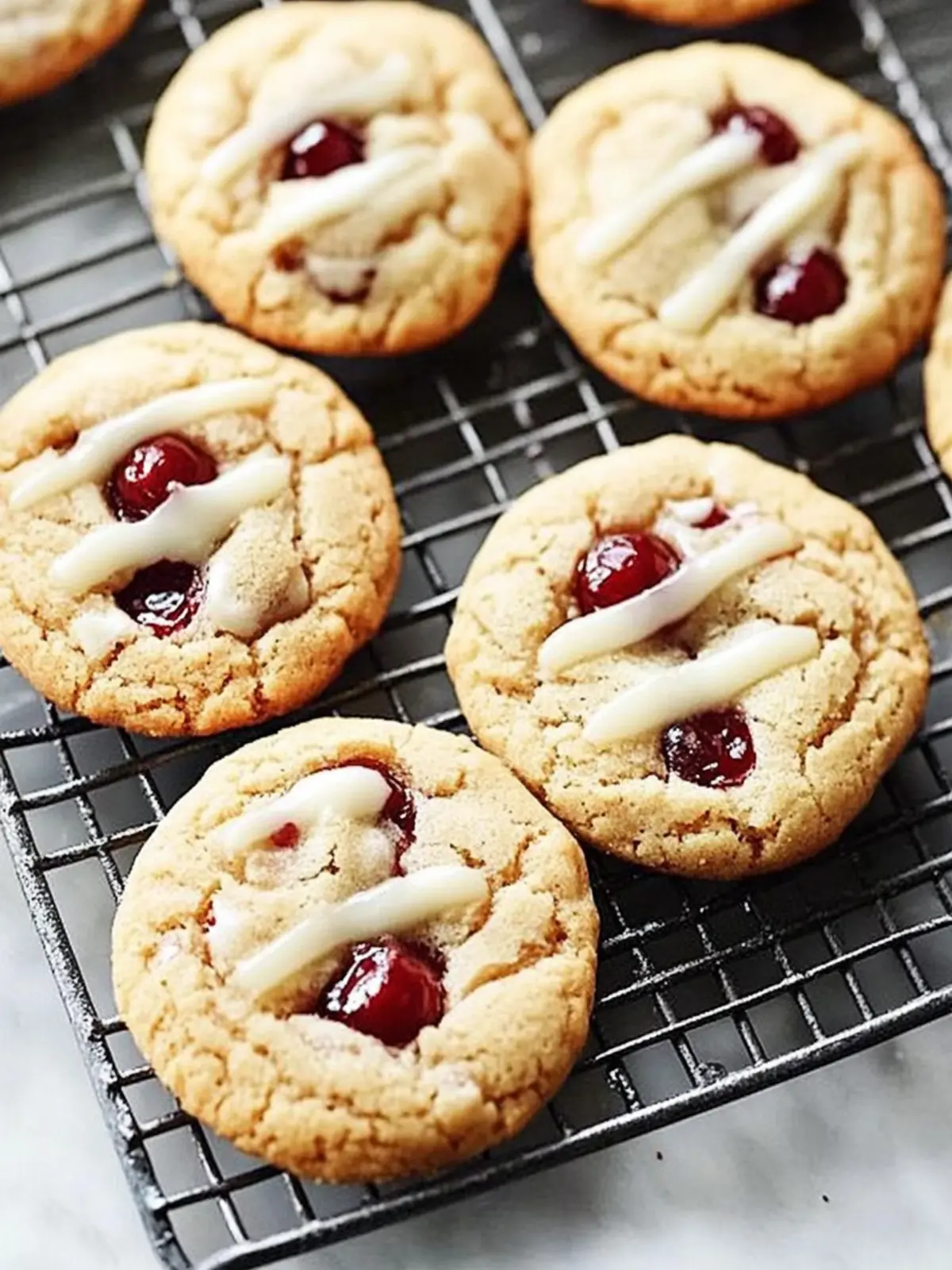 Cherry Almond Cookies: Chewy Bliss with a Creamy Surprise 4 Cherry Almond Cookies