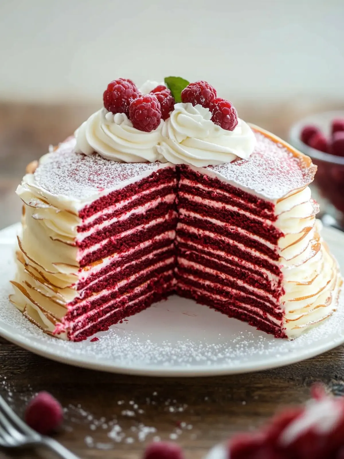 Irresistible Red Velvet Crepe Cake Perfect for Your Sweet Tooth 2 Red Velvet Crepe Cake
