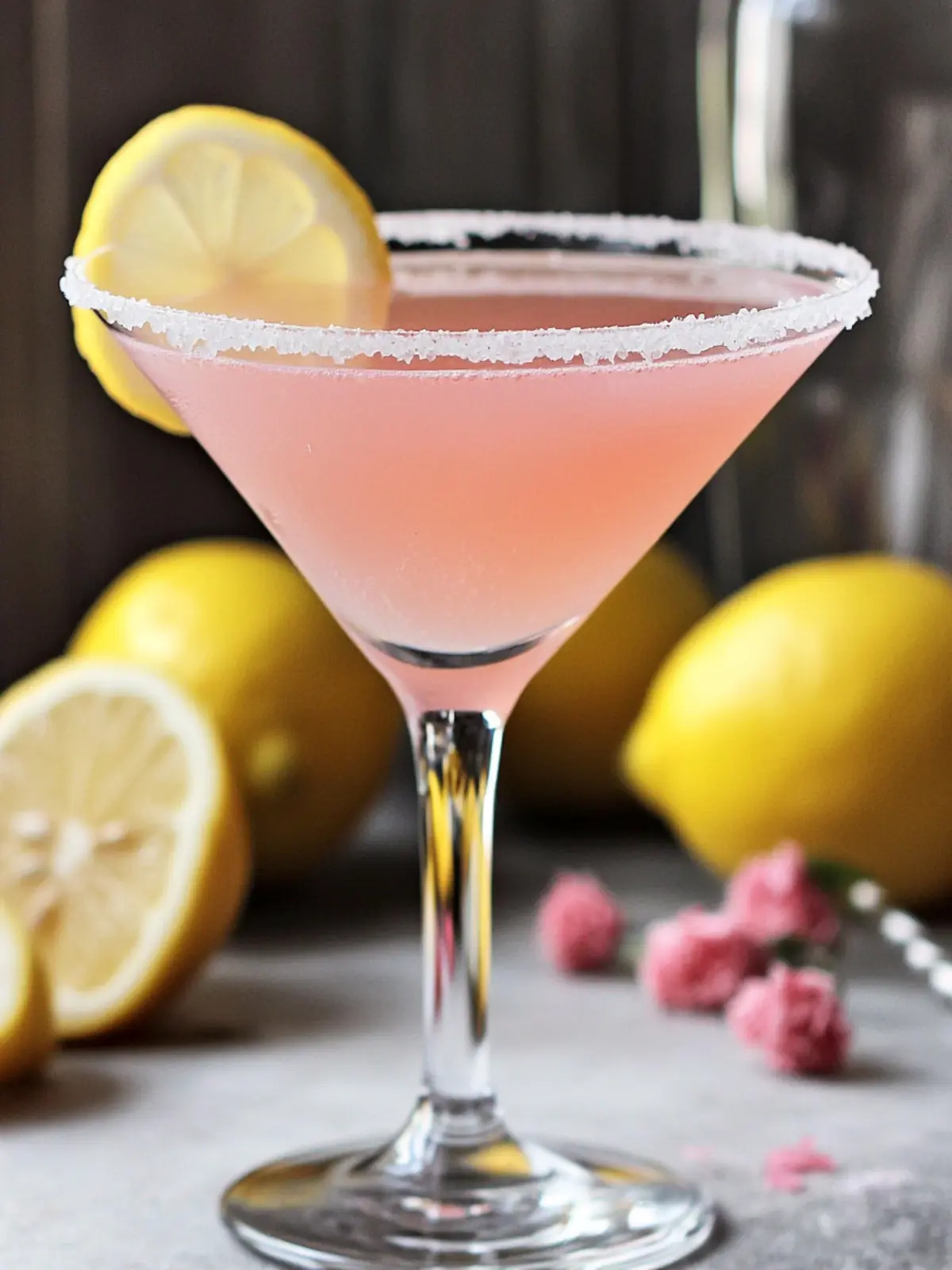 Refreshing Pink Lemon Drop Martini with Pink Whitney Vodka 4 Pink Lemon Drop Martini With Pink Whitney Vodka