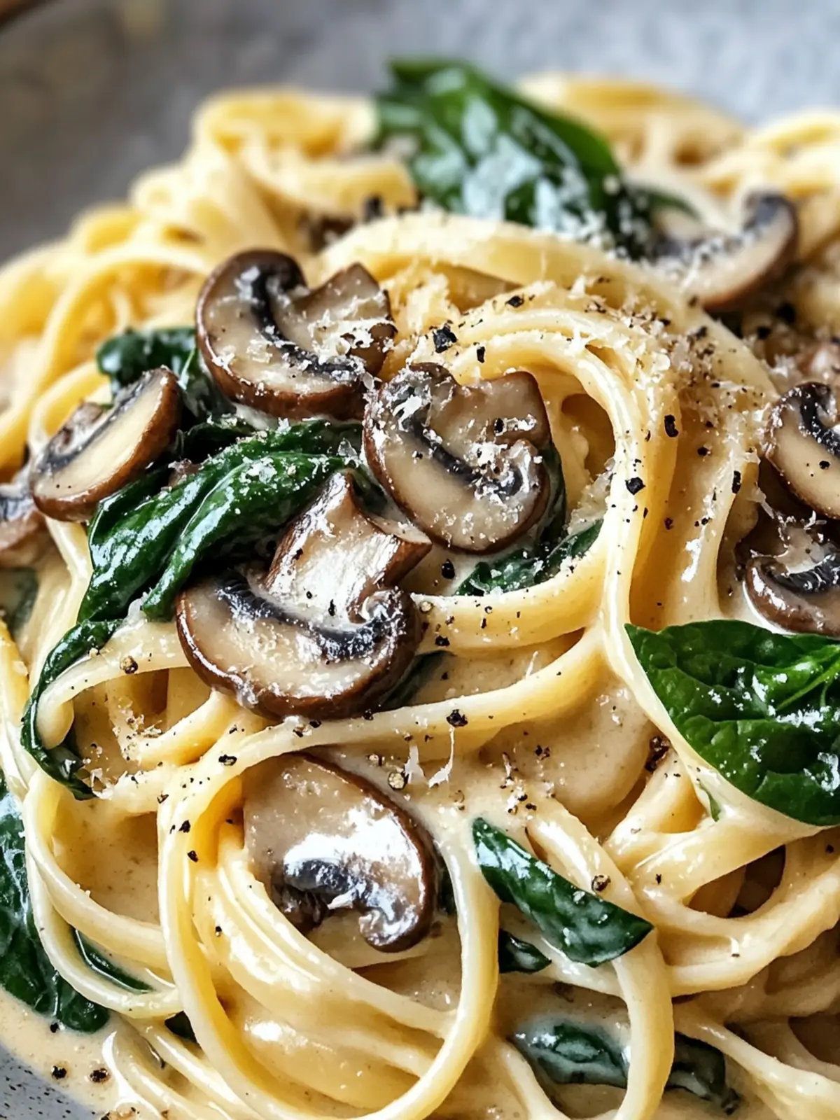 Creamy Spinach Mushroom Pasta Ready in 30 Minutes You'll Love 2 Creamy Spinach Mushroom Pasta Ready in 30 Minutes!