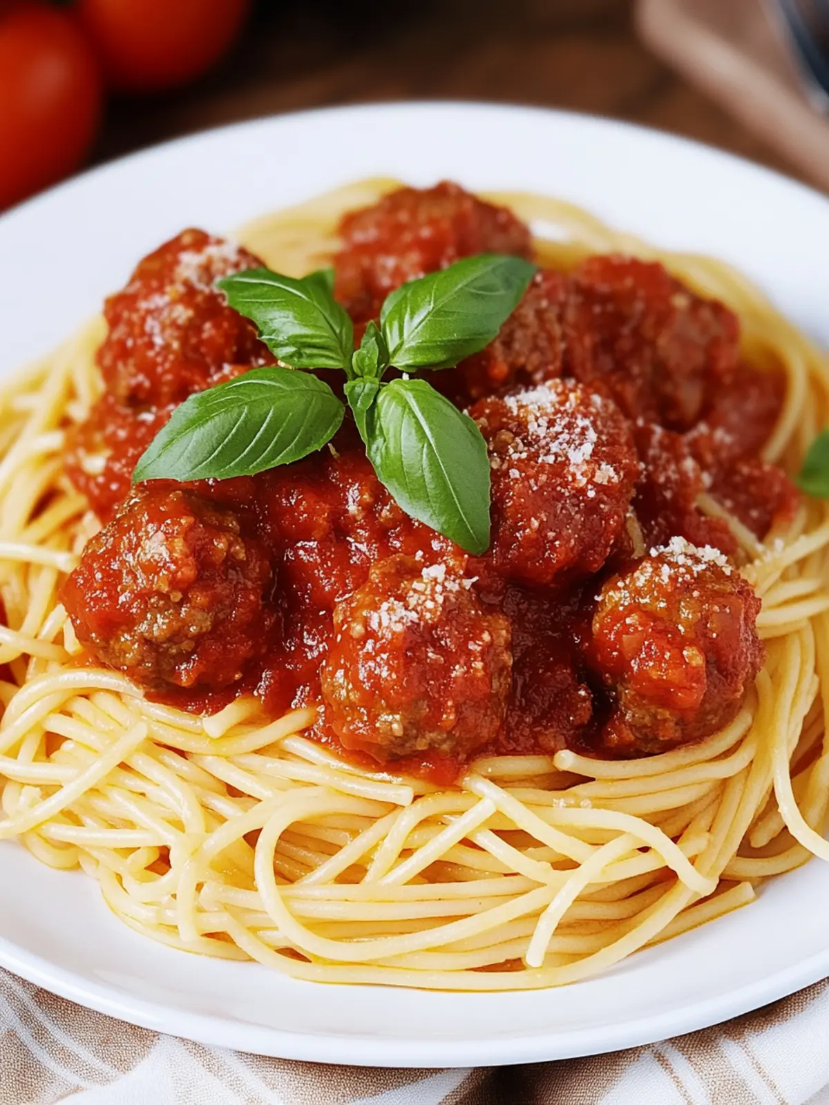 Savory Spaghetti and Meatballs: A Family Favorite Recipe 2 Spaghetti and Meatballs (Pasta with Tomato Sauce and Meatballs)