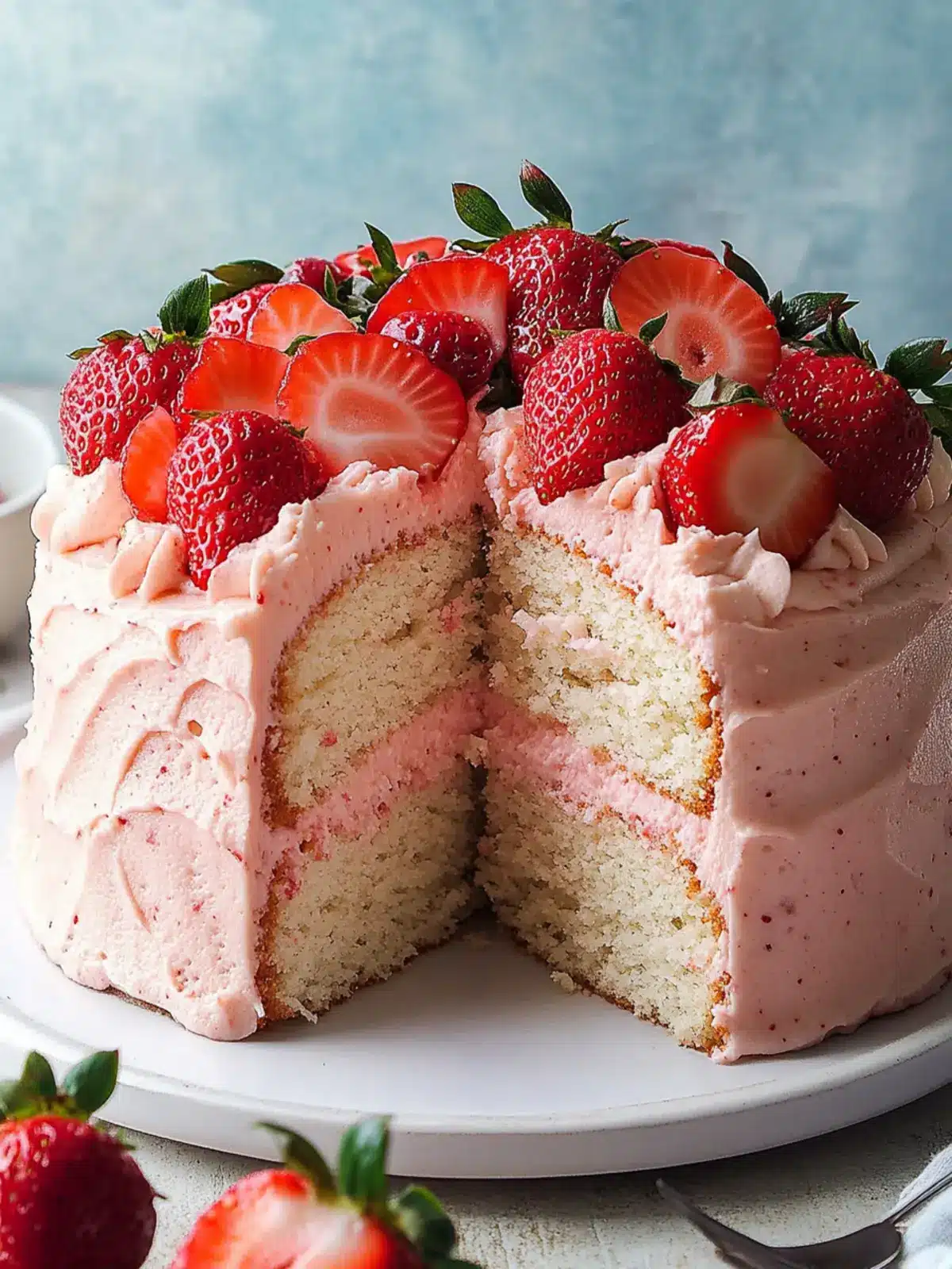 Delicious Strawberry Cake with Cream Cheese Frosting Recipe 5 Strawberry Cake