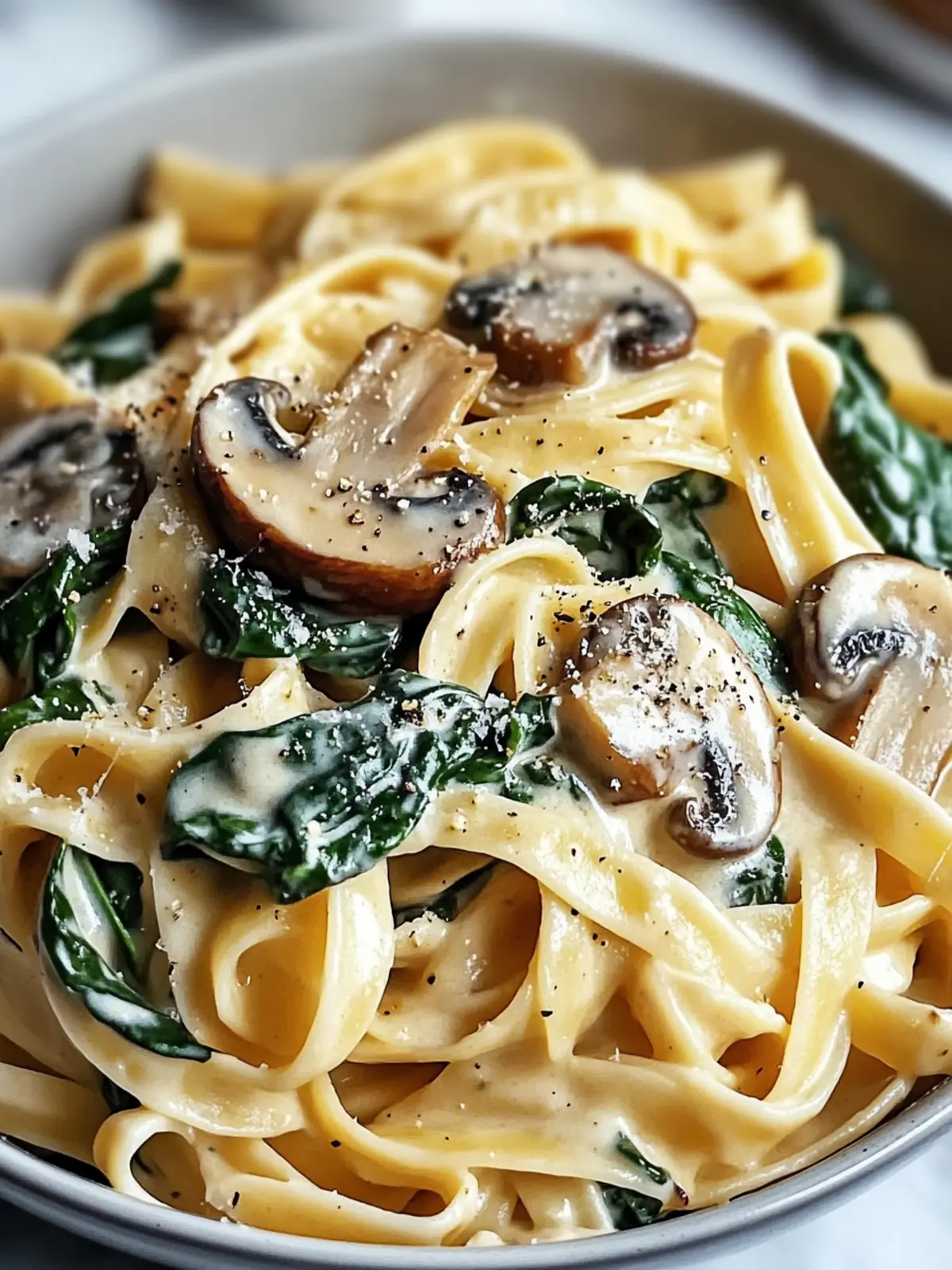 Creamy Spinach Mushroom Pasta Ready in 30 Minutes You'll Love 4 Creamy Spinach Mushroom Pasta Ready in 30 Minutes!