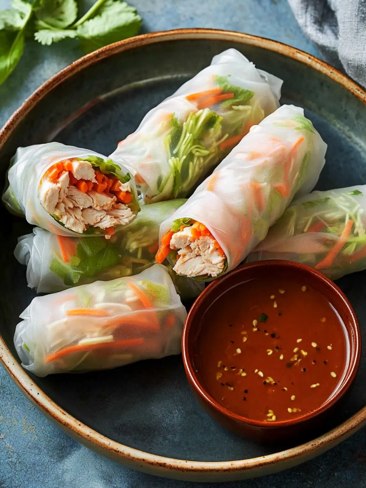 Savory Chicken Spring Rolls: Your Easy Fresh Meal Upgrade 4 Chicken Spring Rolls